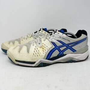 Asics Gel-Resolution 6 Tennis Pickleball Shoes Mens Size 11 White Blue